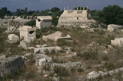 Vista del cimitero romano e dell
